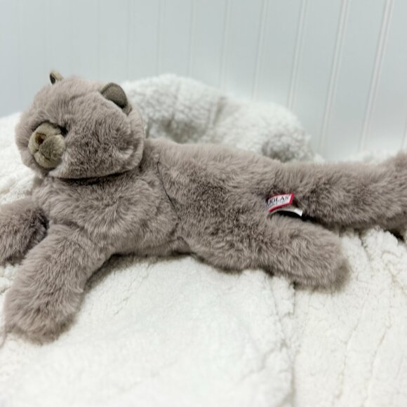 Douglas Cuddle Toy Gray Cat Plush 18” Stuffed Animal – Soft Floppy Kitty - Picture 2 of 8